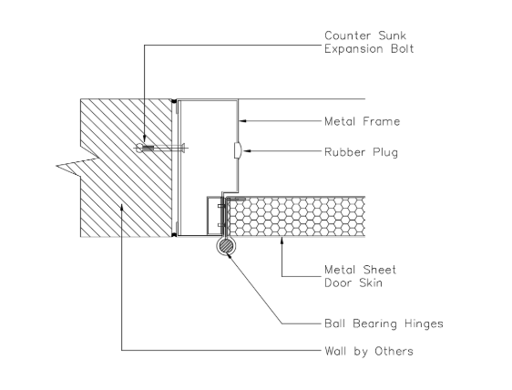 Cross-section diagram of Andro shutter assembly components
