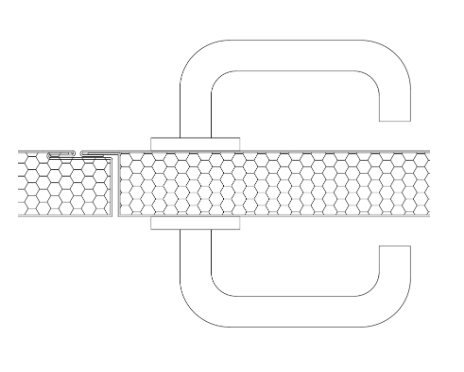 Technical diagram of Andro shutter profile dimensions