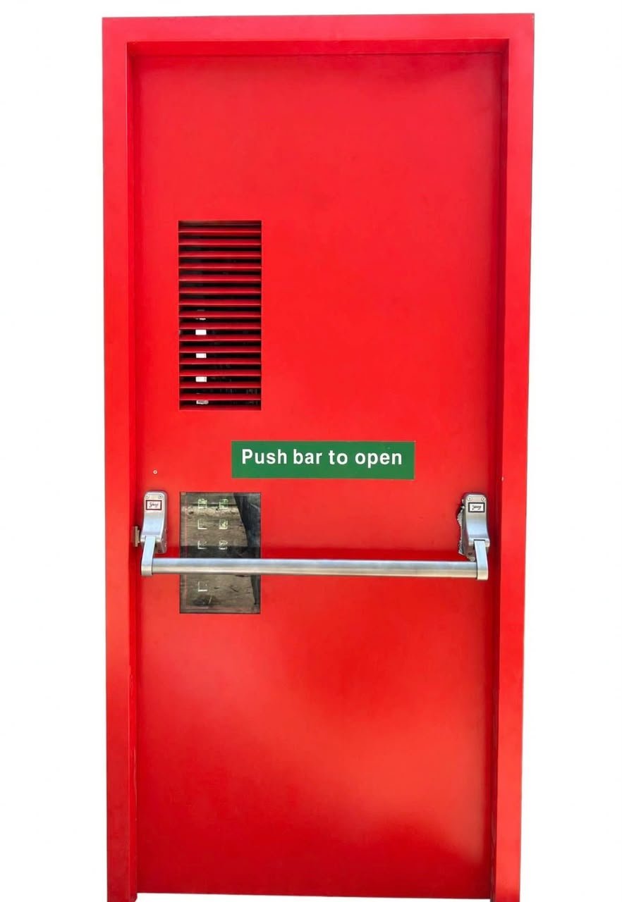 Terrace emergency exit fire door